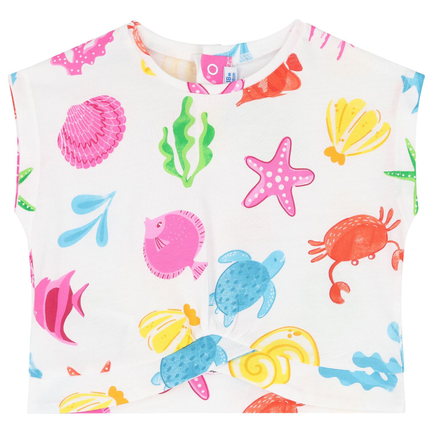 طقم شورت بنات باللون الابيض والوردى, 1, hi-res