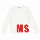 Boys White Logo Sweatshirt, 1, hi-res