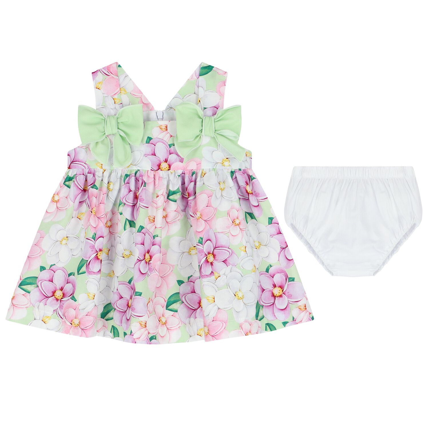 Baby Gilrs Multi-Colored Floral Dress Set, 1, hi-res image number null
