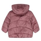 Younger Girls Rose Gold & Pink Floral Reversible Coat, 1, hi-res