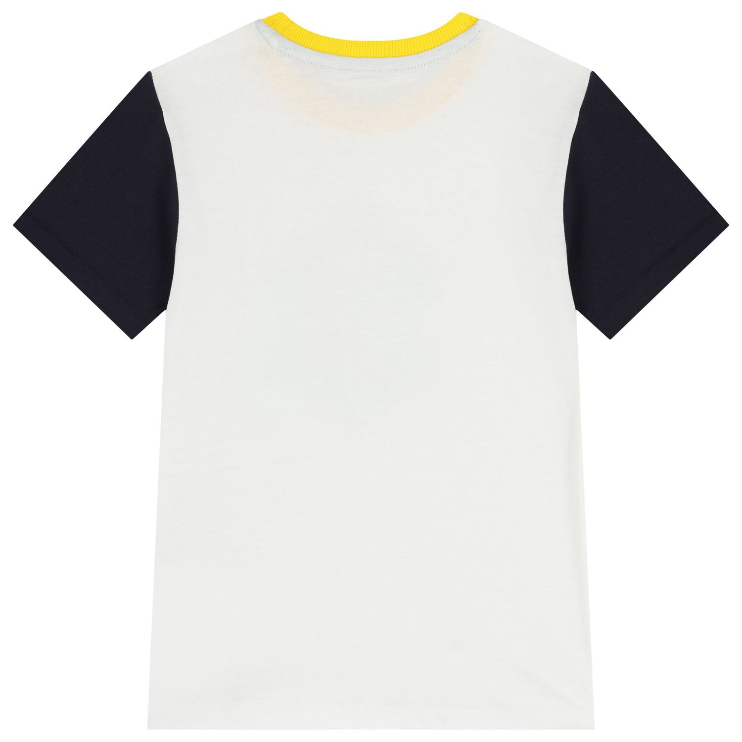 Boys White & Yellow Logo Shorts Set, 1, hi-res