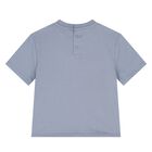 Younger Boys Blue, Ivory & Beige T-Shirts ( 3-Pack ), 1, hi-res