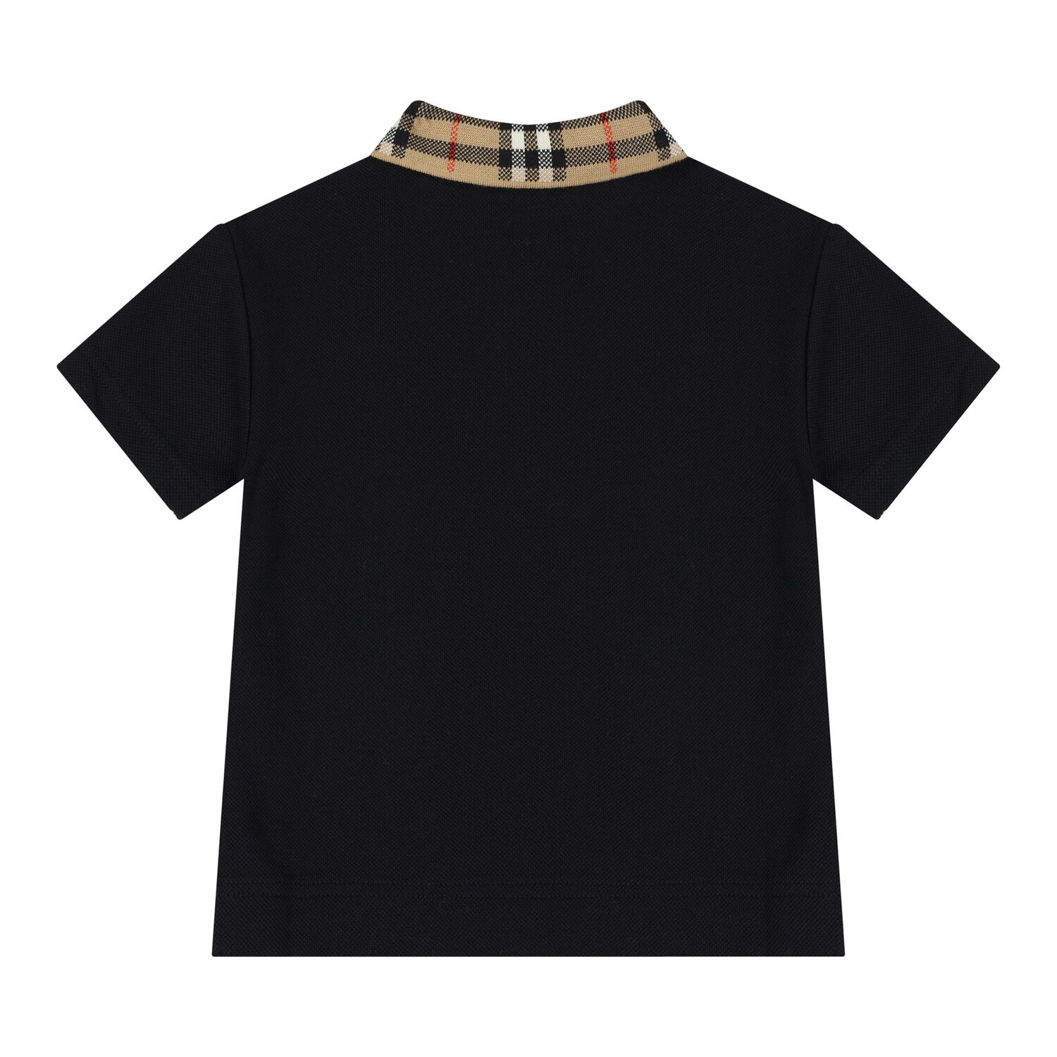 تيشيرت بولو اولاد بالشعار باللون الاسود, 1, hi-res