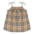 Baby Girls Beige Check Dress Set, 1, hi-res