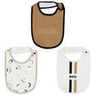 مريلة بالشعار باللون الأبيض والبيج ( 3 قطع), 1, hi-res