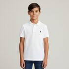 Boys White Logo Polo Shirt, 1, hi-res