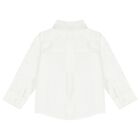 Younger Boys White & Navy Logo Trousers Set, 1, hi-res