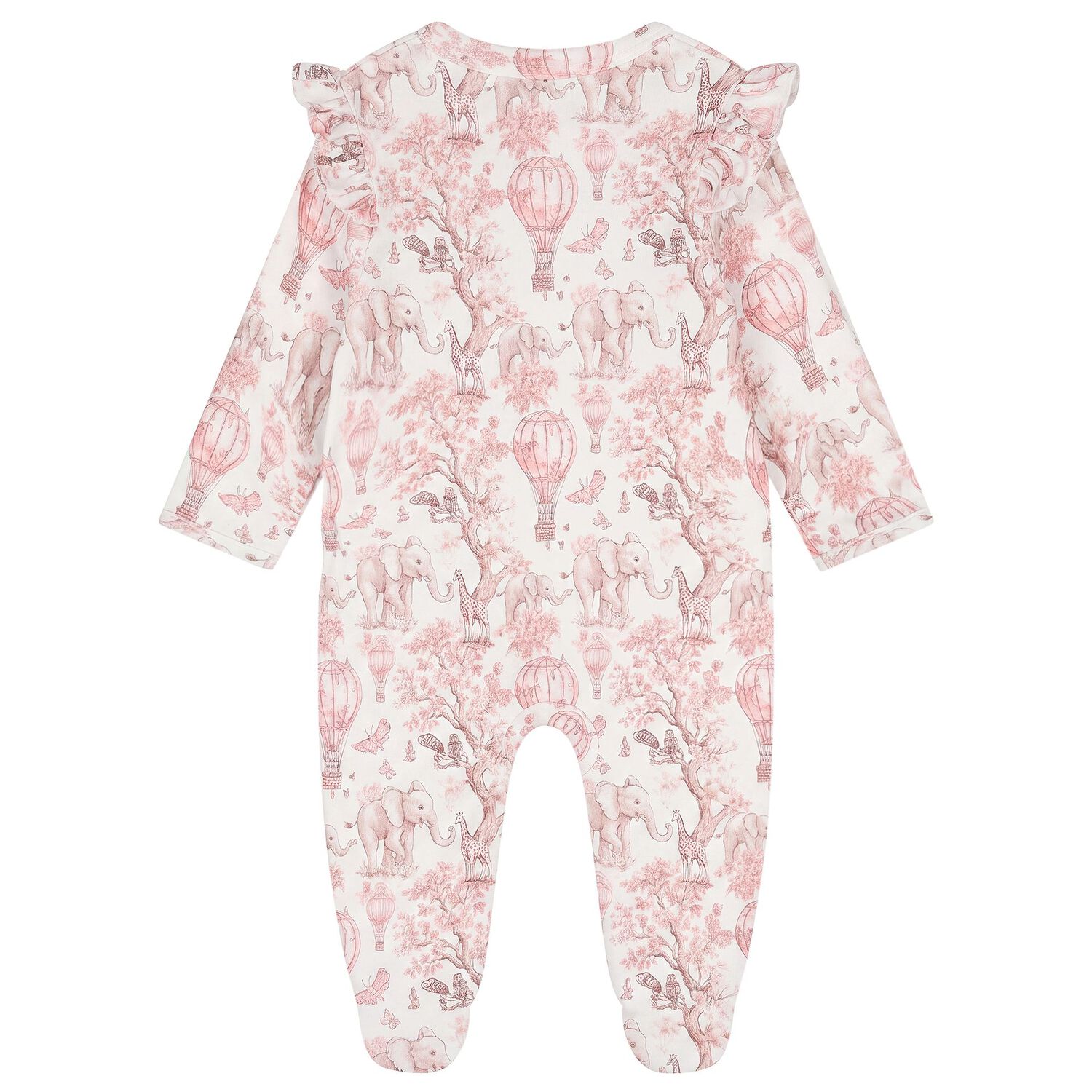 Baby Girls White & Pink Africa Babygrow Gift Set  , 1, hi-res