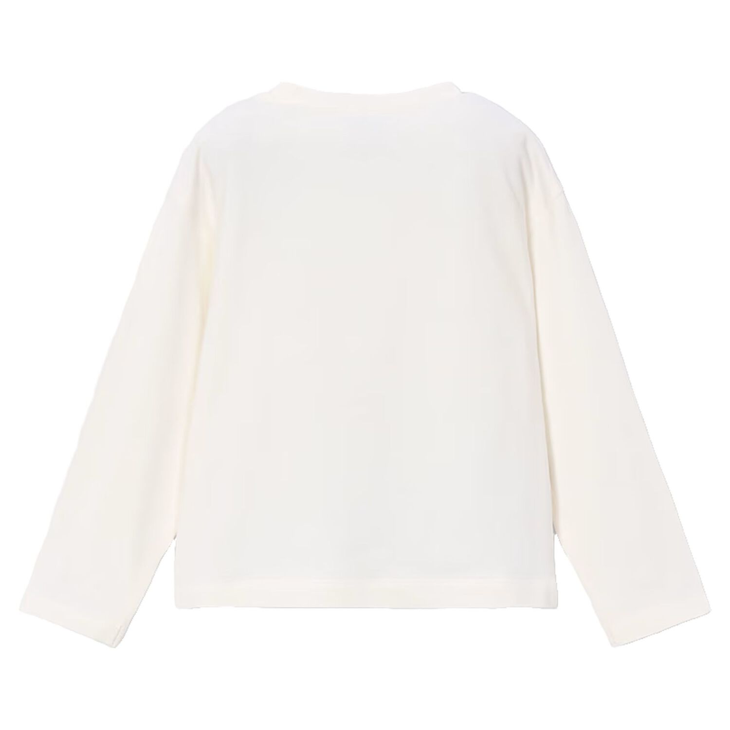 Girls White Teddy Bear Long Sleeve Top, 3, hi-res