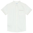 Boys White & Beige Shorts Set, 2, hi-res