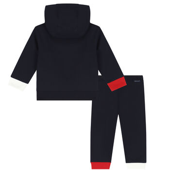 Younger Boys Navy Blue Logo Tracksuit