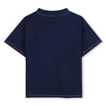 Boys Navy Blue Logo T-Shirt