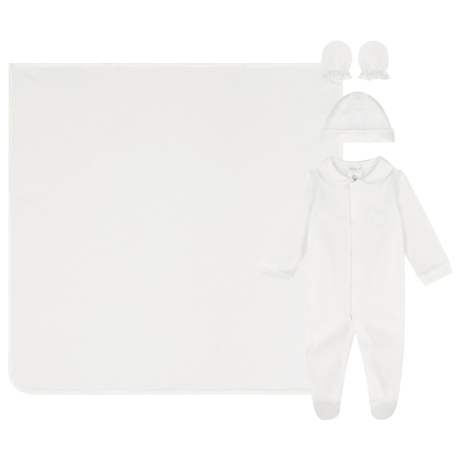 Ivory Teddy Bear Babygrow Gift Set, 2, hi-res