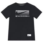 تيشيرت اولاد بالشعار باللون الاسود والابيض , 1, hi-res