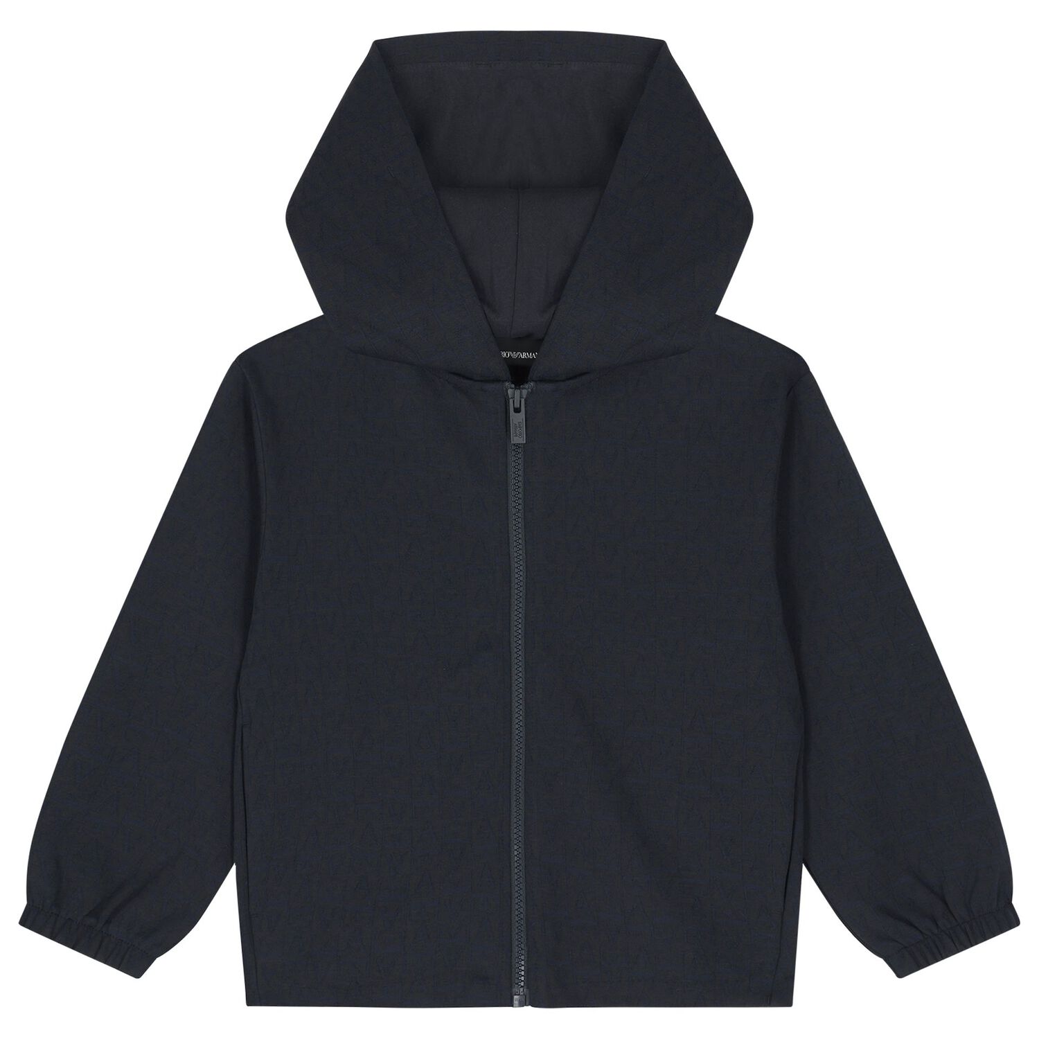 Boys Navy Blue Jacquard Logo Tracksuit, 1, hi-res