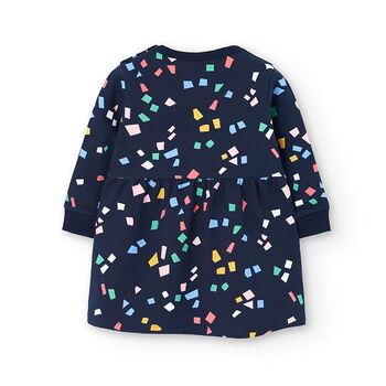 فستان بنات واسع باللون الكجلي 