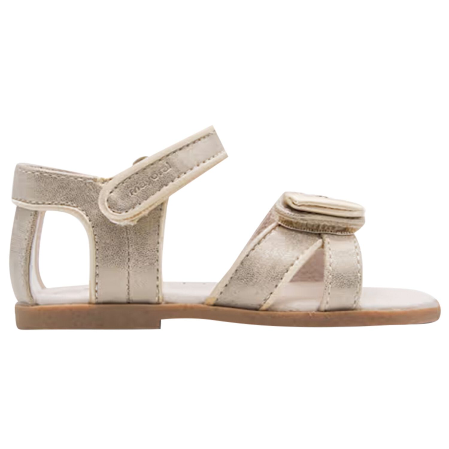 Younger Girls Gold Floral Pearl Sandals, 1, hi-res