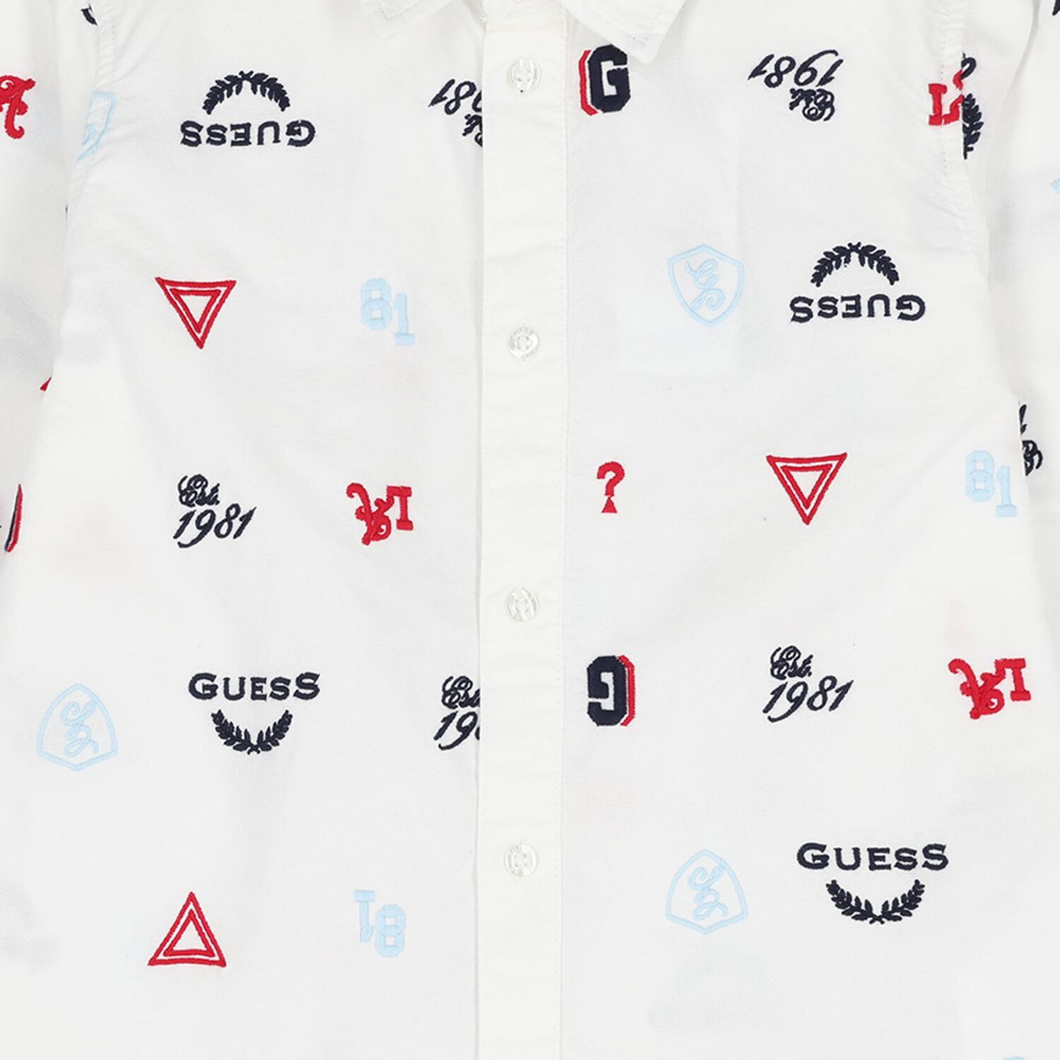 Boys White Logo Shirt, 1, hi-res image number null
