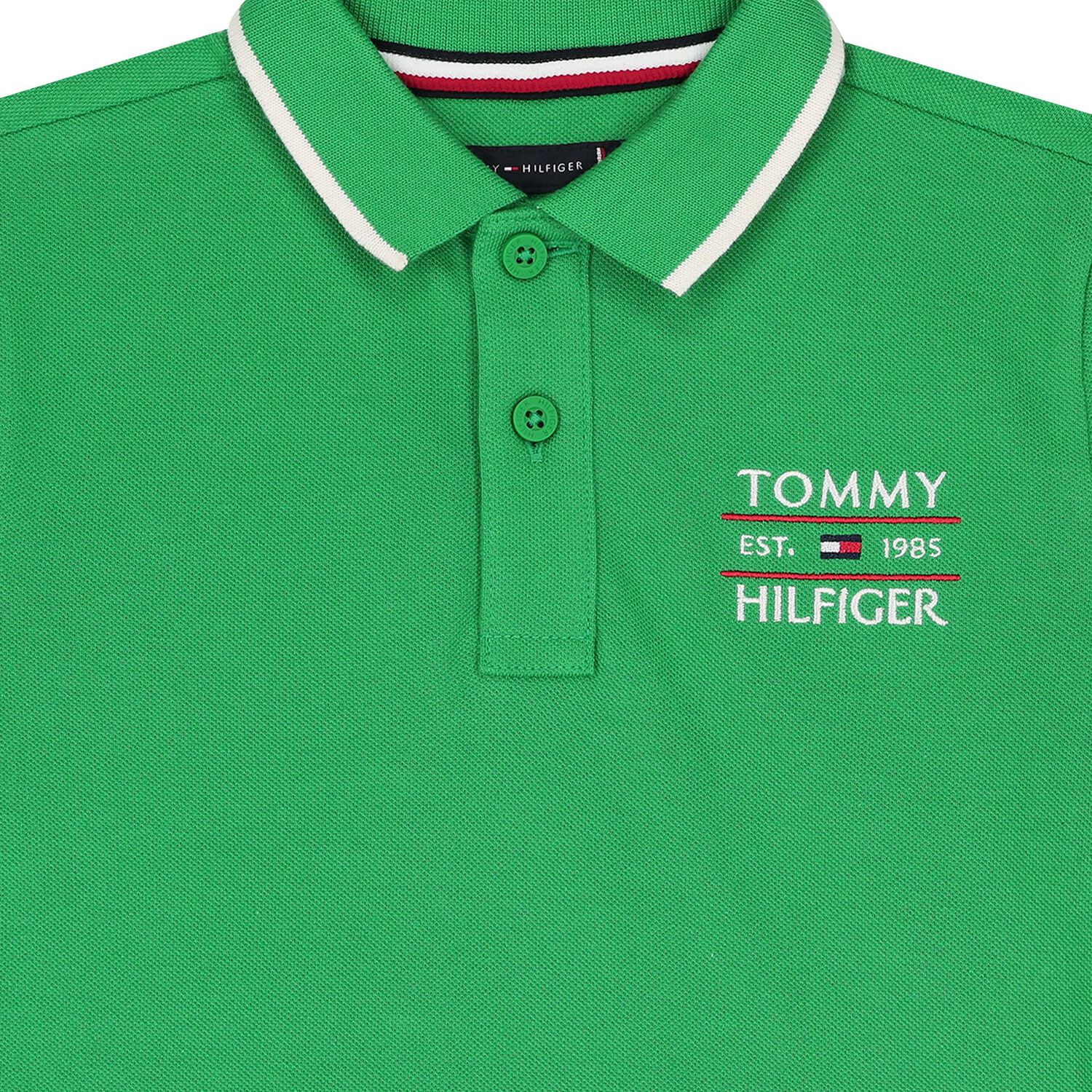 Boys Green Logo Embroidery Polo Shirt, 1, hi-res image number null