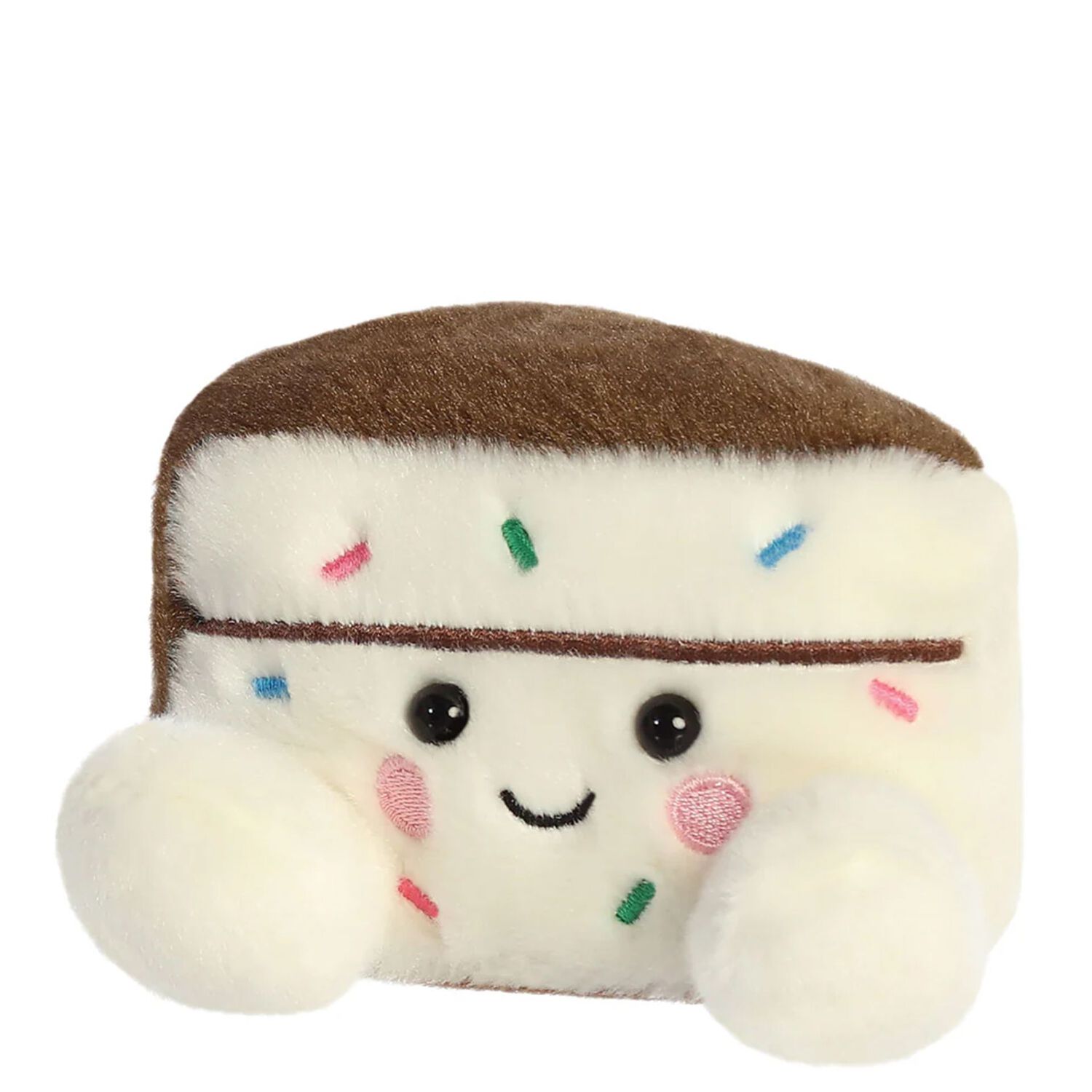 Palm Pals Ivory Sprinkles Cake Slice Soft Toy ( 7cm ), 1, hi-res
