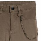 Boys Khaki Jeans Style Trousers, 1, hi-res