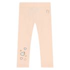 Younger Girls White & Pink Leggings Set, 1, hi-res