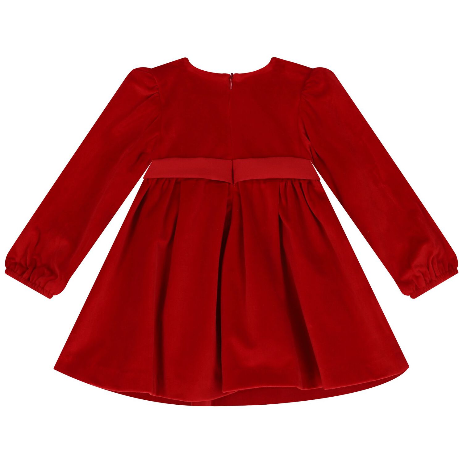 Younger Girls Red Velvet Dress, 1, hi-res image number null