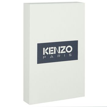 أفرول بطبعة باللون الأبيض والكحلي ( قطعتين)