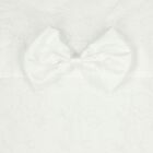 Baby Girls White Satin Bow Blanket, 1, hi-res