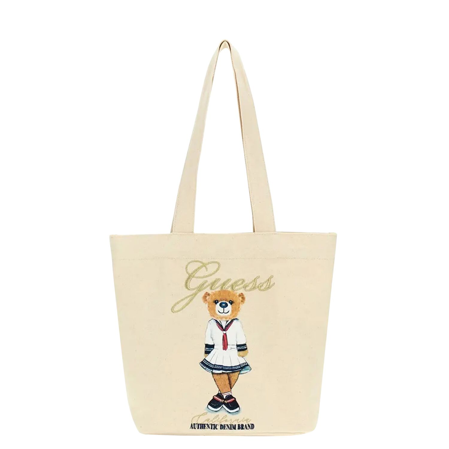 Girls Ivory Teddy Bear Logo Tote Bag, 1, hi-res