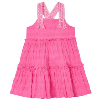 Girls Pink Tiered Dress