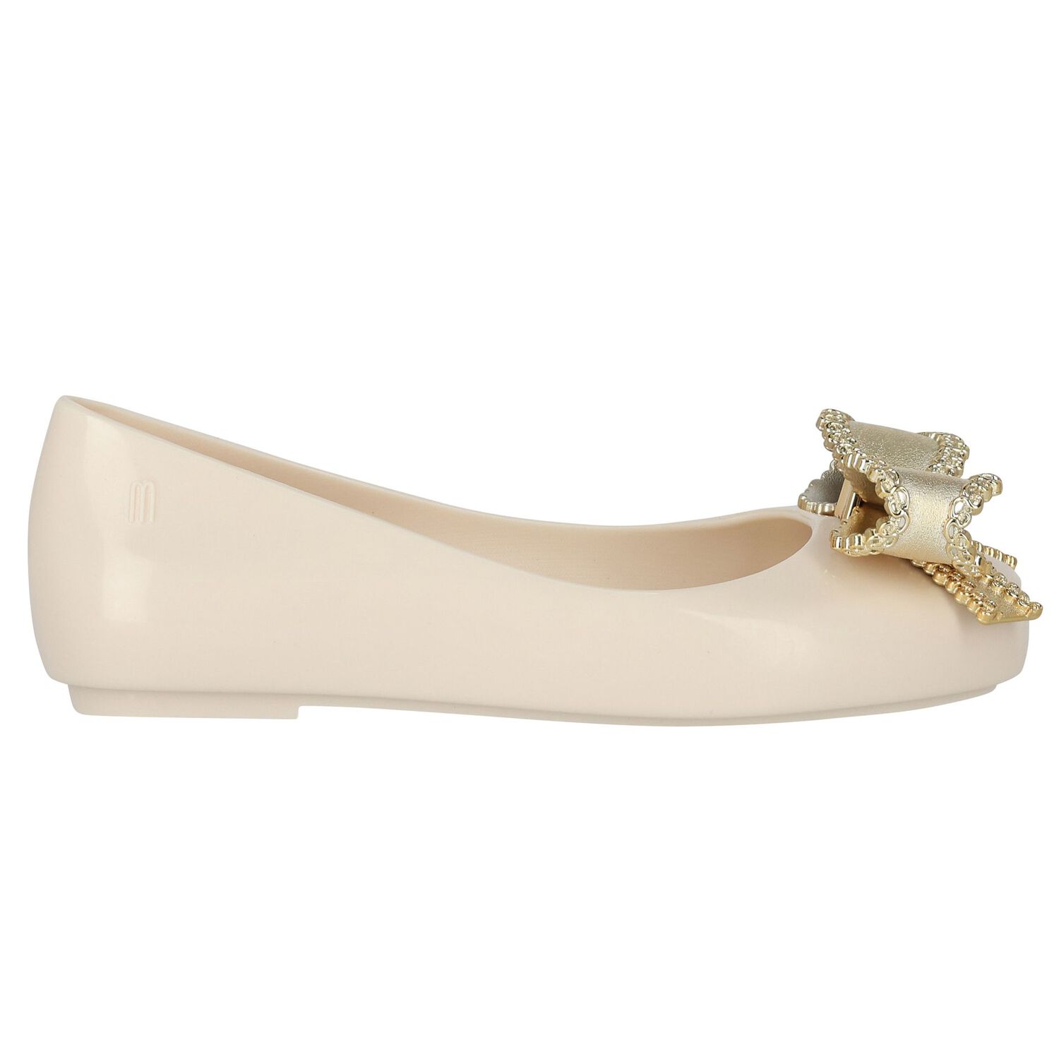 Girls Gold Bow Jelly Shoes, 1, hi-res image number null