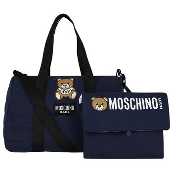Grey Teddy Bear Logo Baby Changing Bag