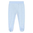 Baby Boys White & Blue Trousers Set, 1, hi-res
