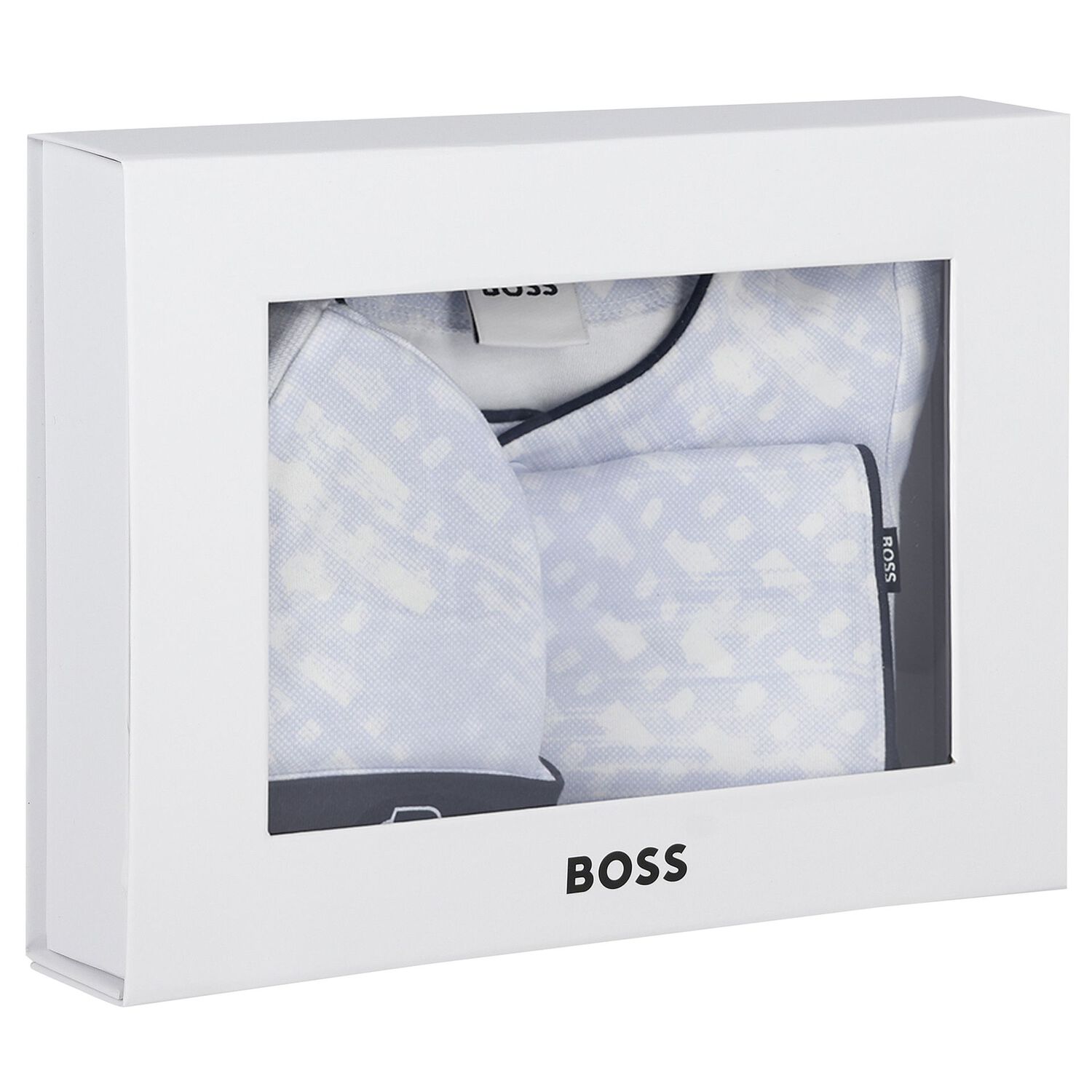 Baby Boys Blue Logo Babygrow Gift Set, 1, hi-res