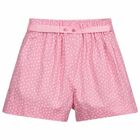 Girls Pink & White Shorts, 1, hi-res