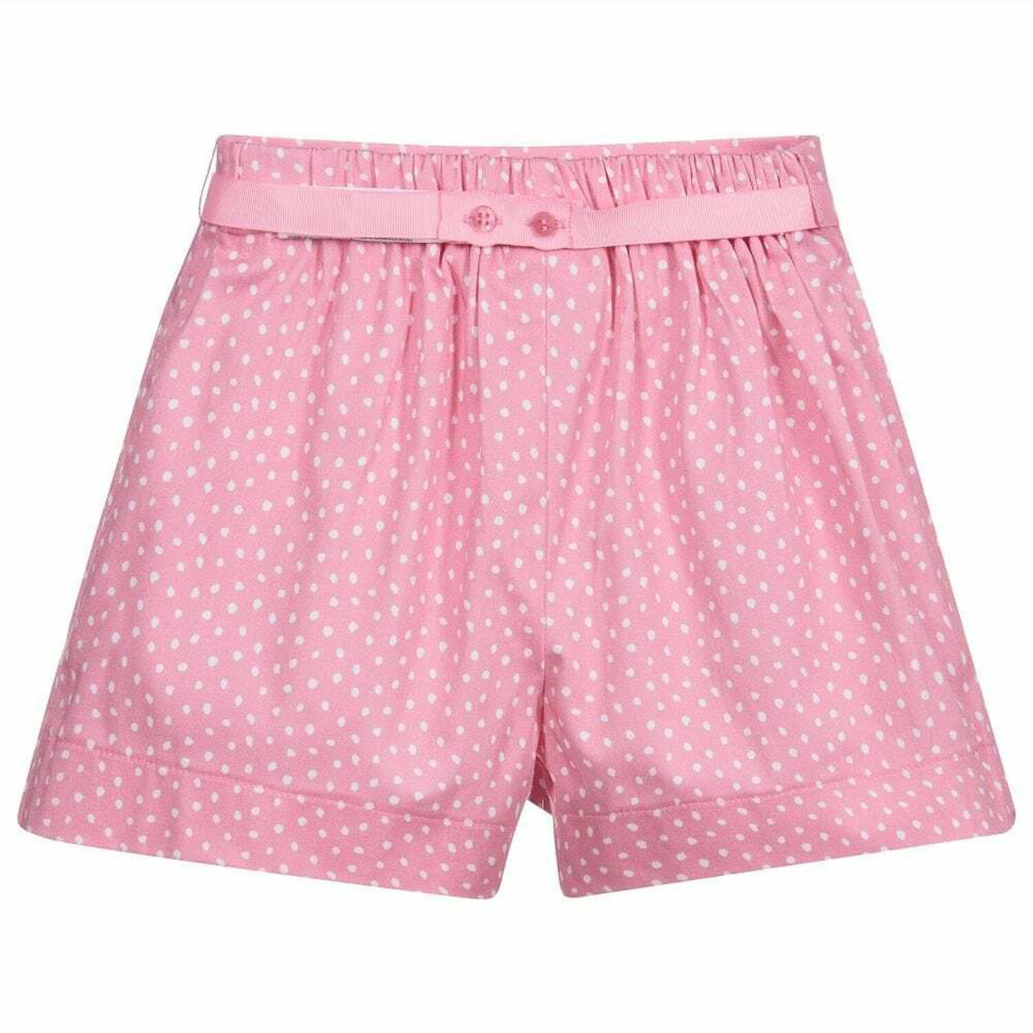 Girls Pink & White Shorts, 1, hi-res