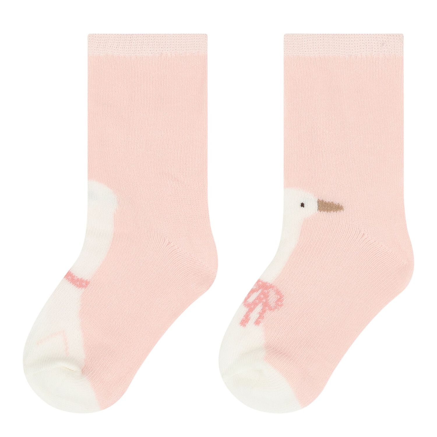 Baby Girls Pink & Ivory Socks ( 4-Pack ), 2, hi-res