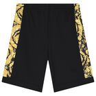 Boys Black Barroco Shorts, 1, hi-res