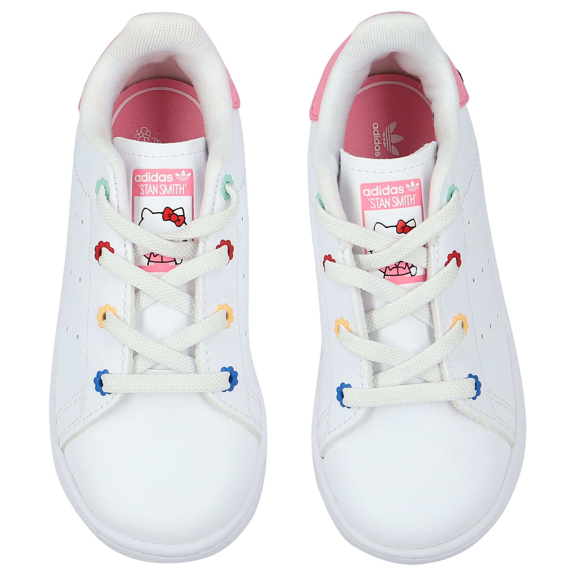 Adidas Kids White Pink Hello Kitty Stan Smith Trainers Junior Couture UAE