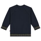 Younger Boys Navy Logo Sweatshirt, 1, hi-res