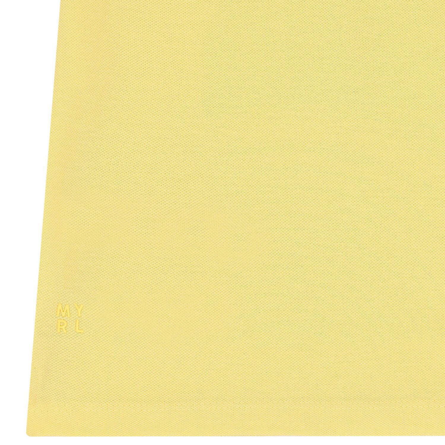 قميص أولاد بولو بالشعار باللون الأصفر, 1, hi-res