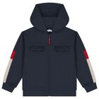 طقم بدله رياضيه للاولاد باللون الازرق والابيض ( 3 قطع )  , 1, hi-res