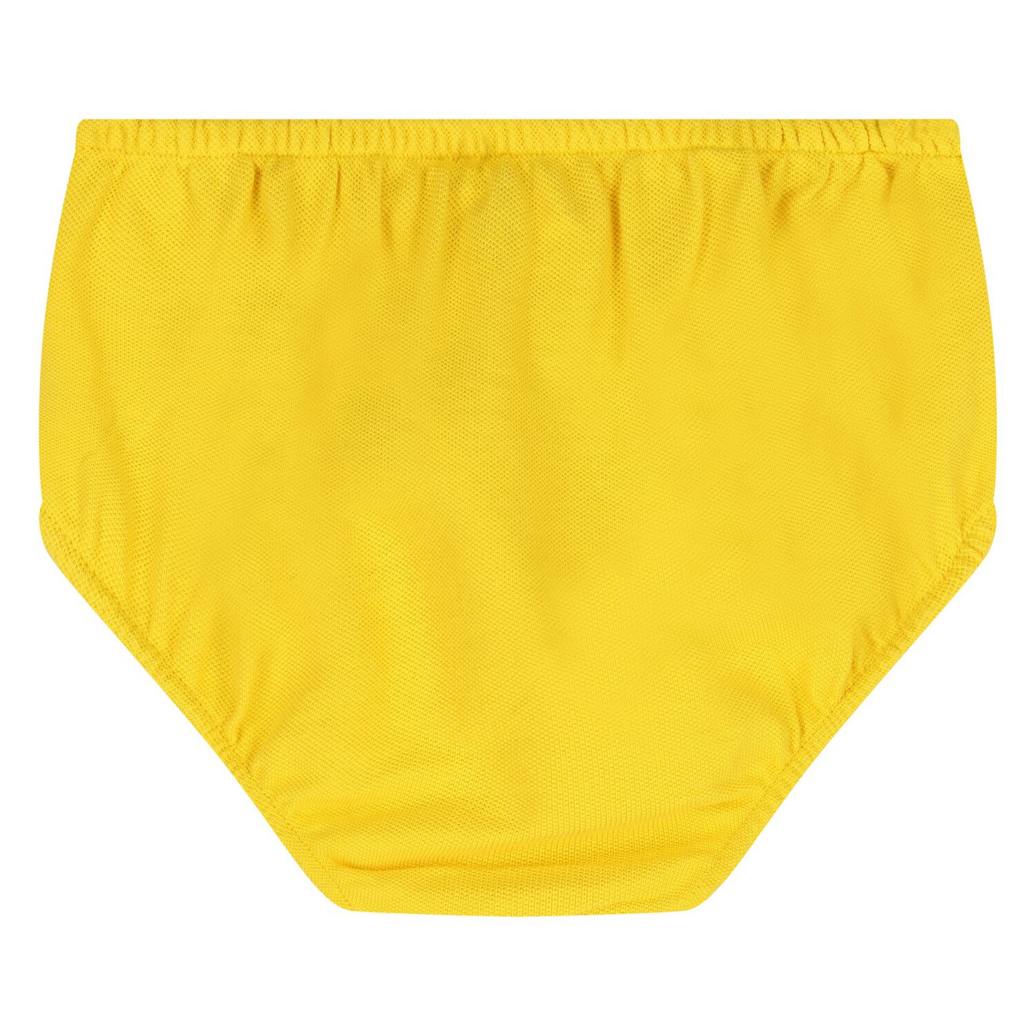 طقم فستان أصفر بشعار للبنات , 1, hi-res