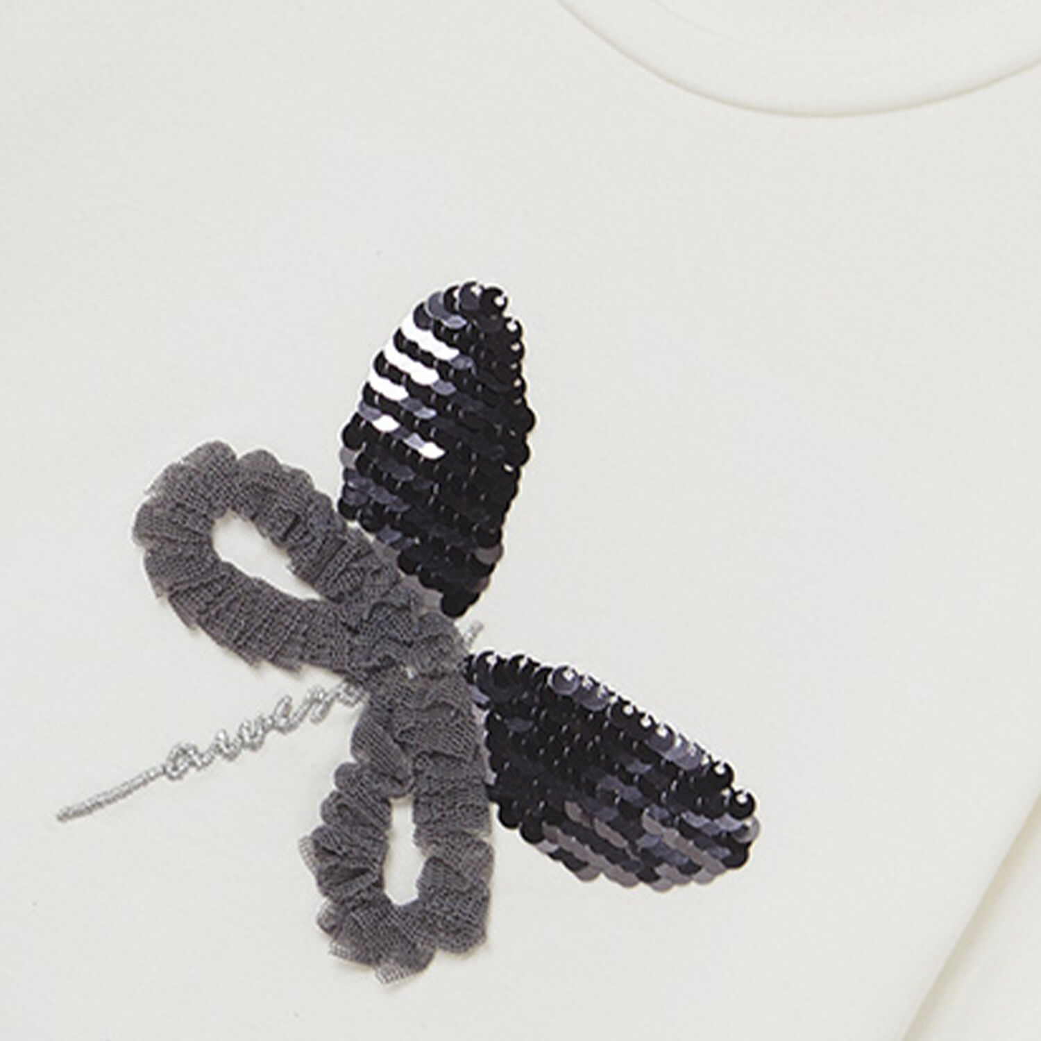 توب بأكمام طويلة باللون الأبيض للبنات, 1, hi-res