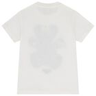 تي شيرت أبيض بشعار دب تيدي للأولاد, 1, hi-res