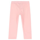Younger Girls Pink Teddy Logo Leggings, 2, hi-res