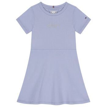 Girls Blue Logo Dress