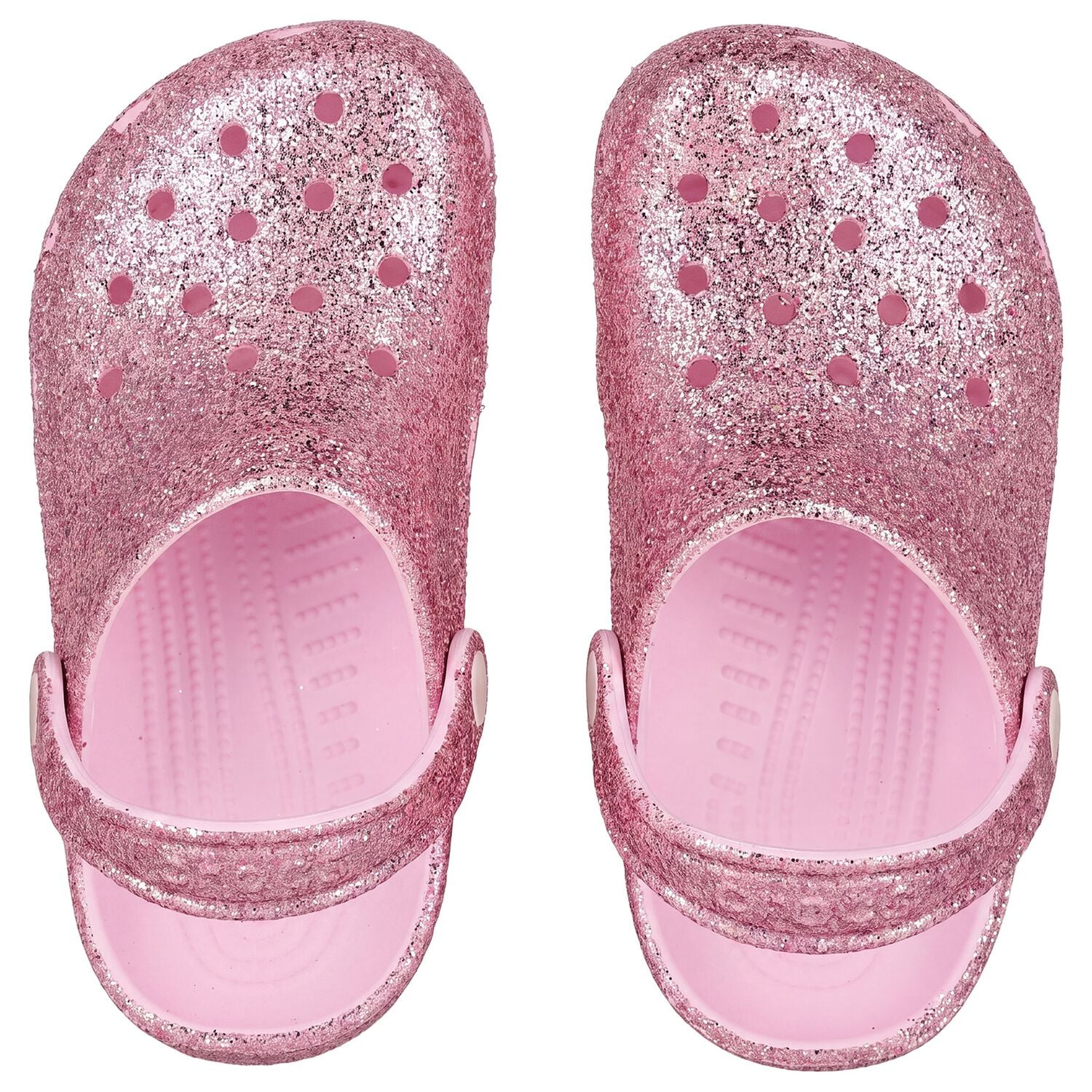 Girls Pink Glitter Classic Clogs Sandals , 1, hi-res