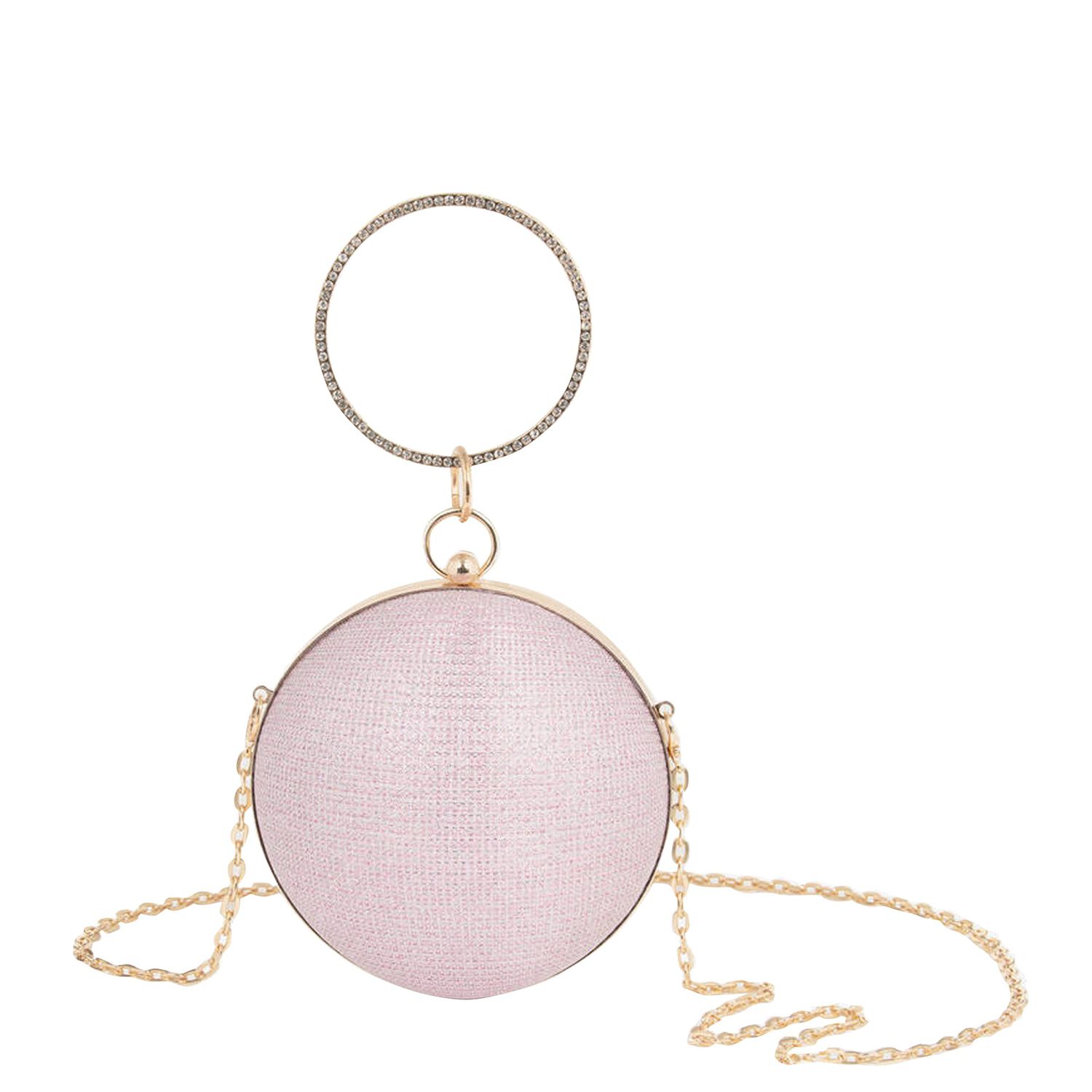 Girls Pink & Gold Ball Bag, 1, hi-res image number null